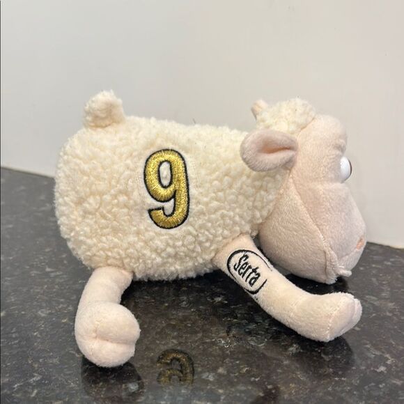Vtg Serta Home Counting Sheep #9 Plush Stuffed Animal 8" Lamb Curto Toy - Picture 4 of 7